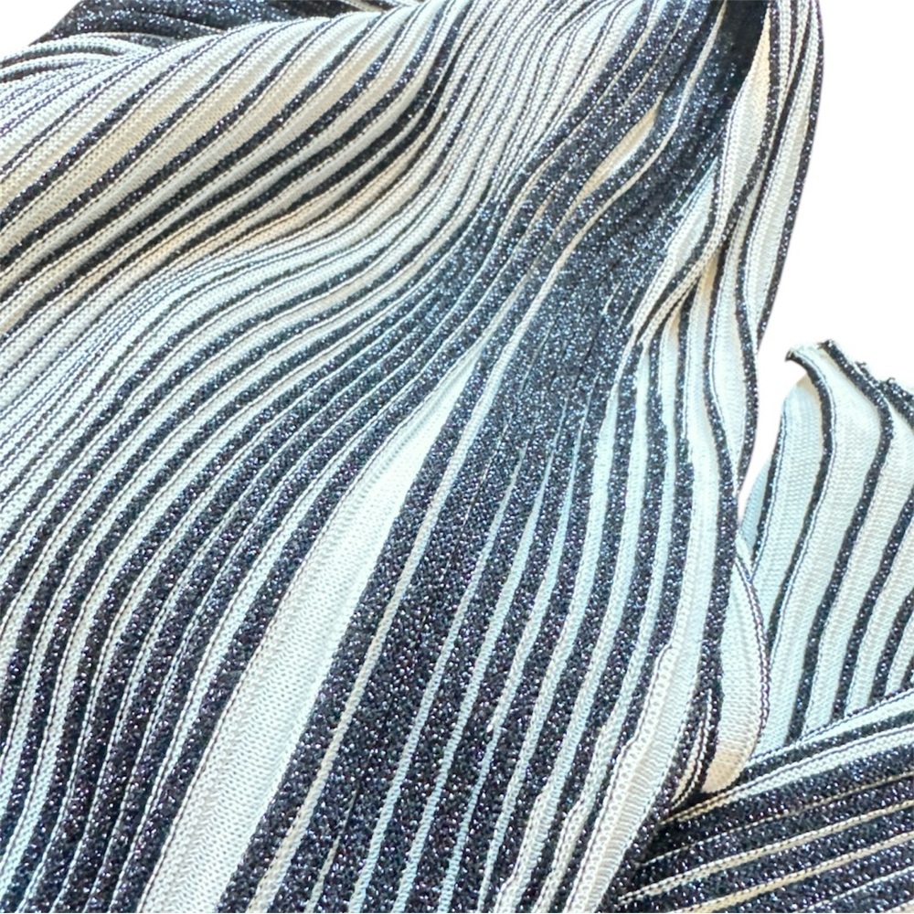 Jean Paul Gaultier Black and White Lurex Metallic Trompe L’oeil Body Knit Dress - Picture 12 of 14